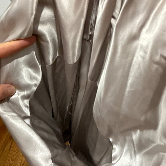 One Of A Kind Made In USA Vintage Fox Fur Jacket Silver Leather Wolverine M/L - Picture 6 of 12